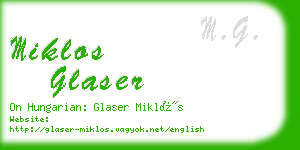 miklos glaser business card